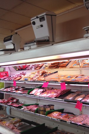 Meat cooler display