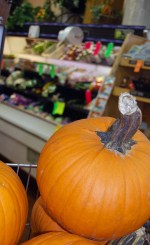 Stack of Pumpkins in Sunes Produce Section
